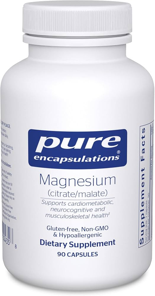 Pure Encapsulations Magnesium (Citrate/Malate) - Magnesium Supplement to Support Nutrient Utiliza... | Amazon (US)