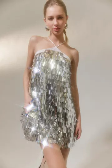 Glamorous Metallic Sequin Mini Dress | Urban Outfitters (US and RoW)
