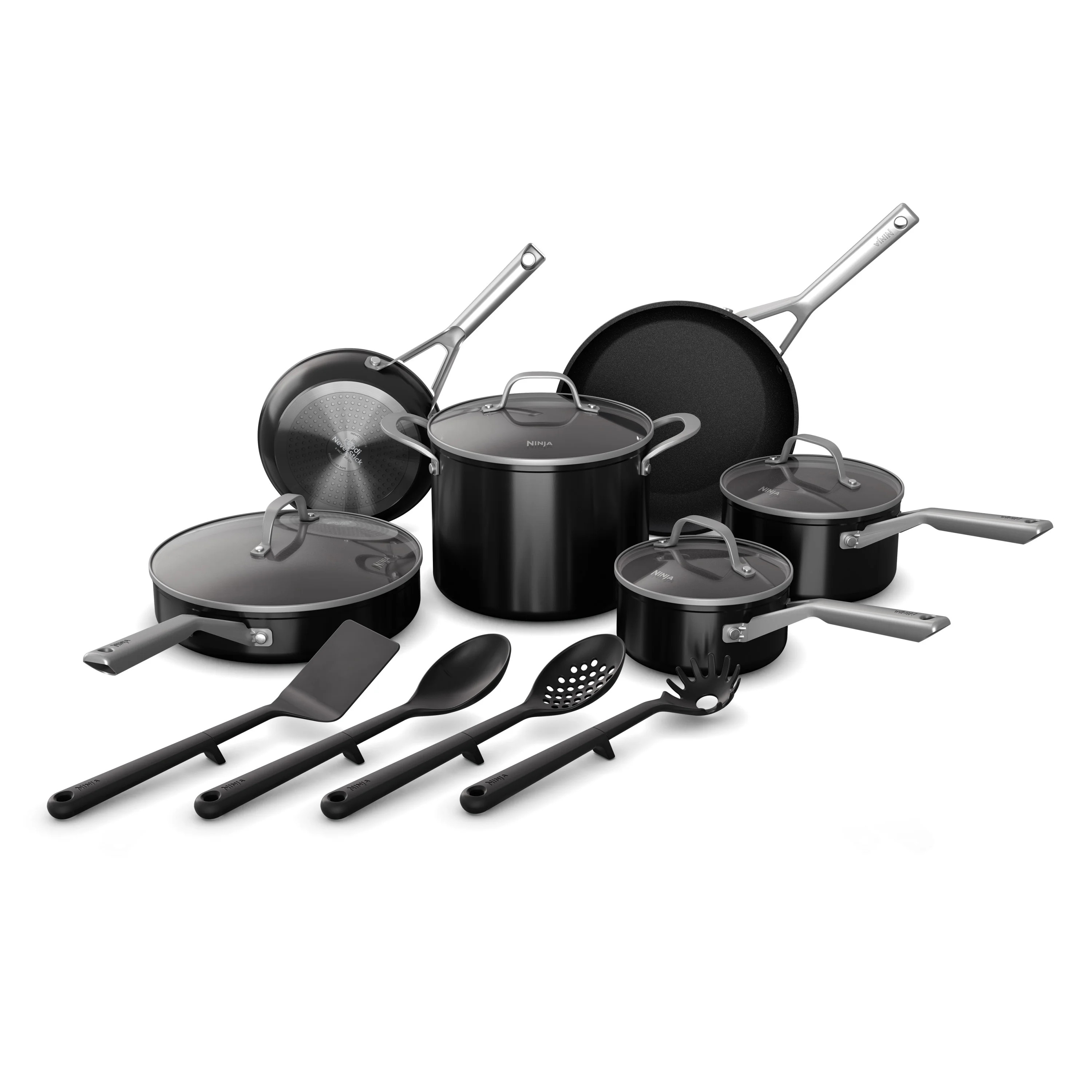 Ninja® NeverStick™ Essential 14-Piece Cookware Set , Aluminium, Guaranteed to Never Stick, C19... | Walmart (US)
