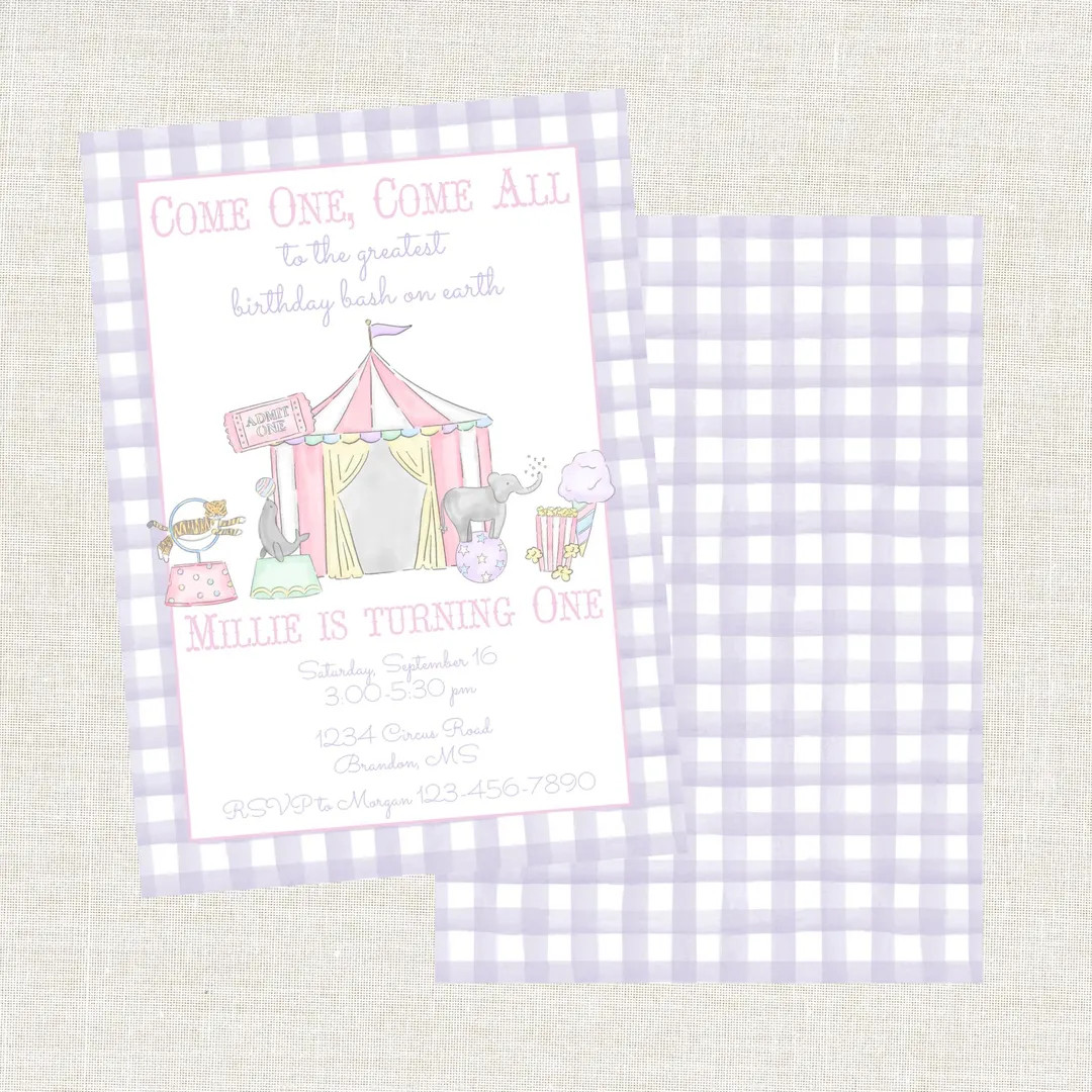 Circus Birthday Invitation, Carnival Birthday Party Invitation, Greatest Birthday on Earth, Water... | Etsy (US)