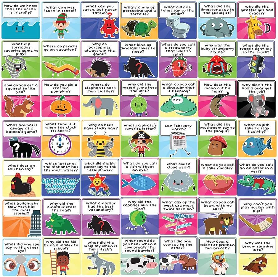 150 Joke Cards for Kids - Lunchbox Notes - Inspirational Motivational Cards for Children - Jokes ... | Amazon (US)