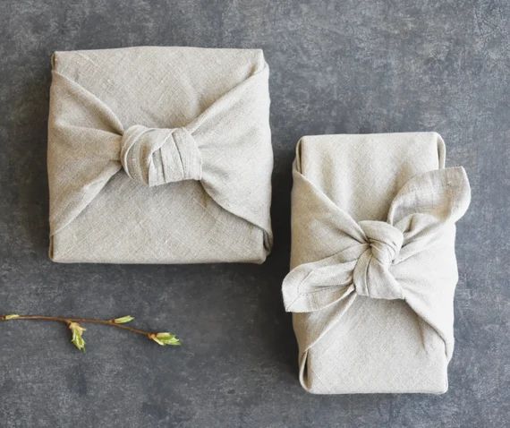 Linen Wrapping Cloth Zero Waste Table Napkins Set Handmade | Etsy | Etsy (US)