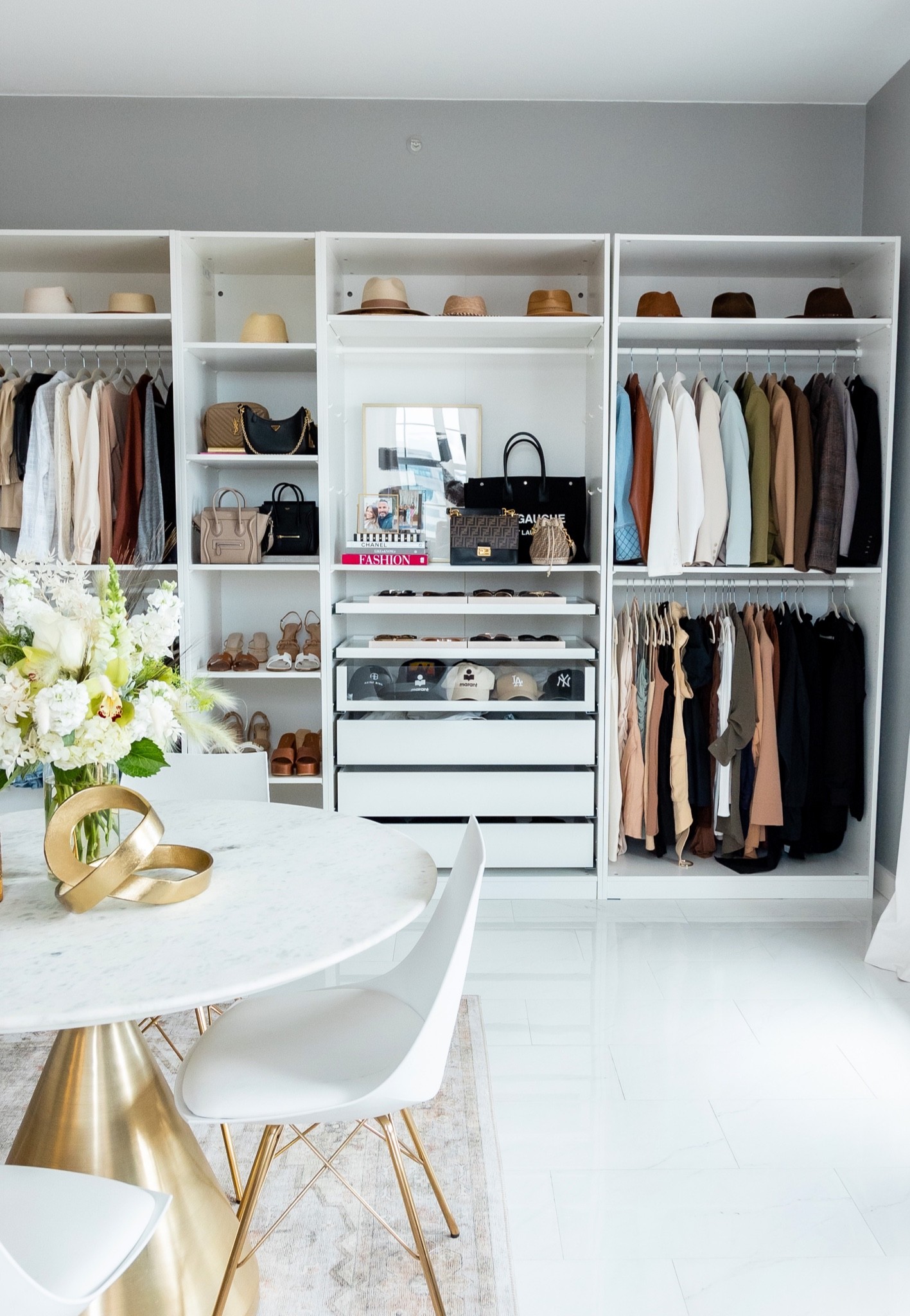 Ikea shelving system 
Ikea wardrobe 
Closet
Office, cloffice, closet organization, ikea closet

#LTKhome