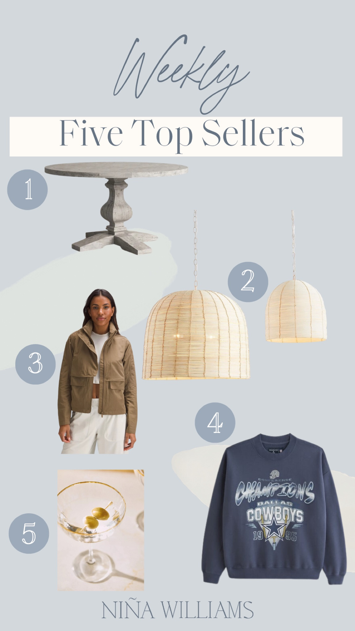 Weekly best sellers - top five - lululemon - Abercrombie - home 

#LTKhome #LTKFind #LTKstyletip