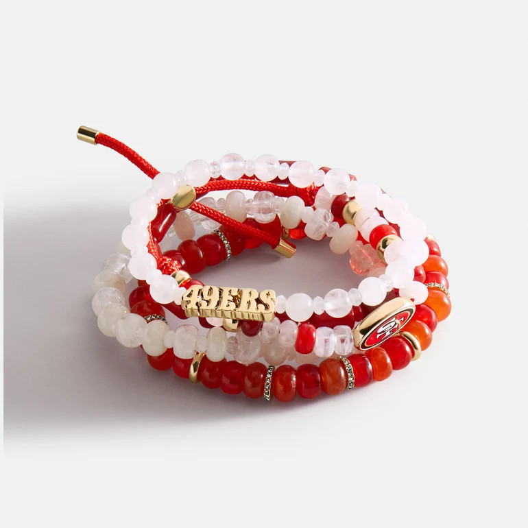NFL Beaded Bracelet Set - San Francisco 49ers | BaubleBar