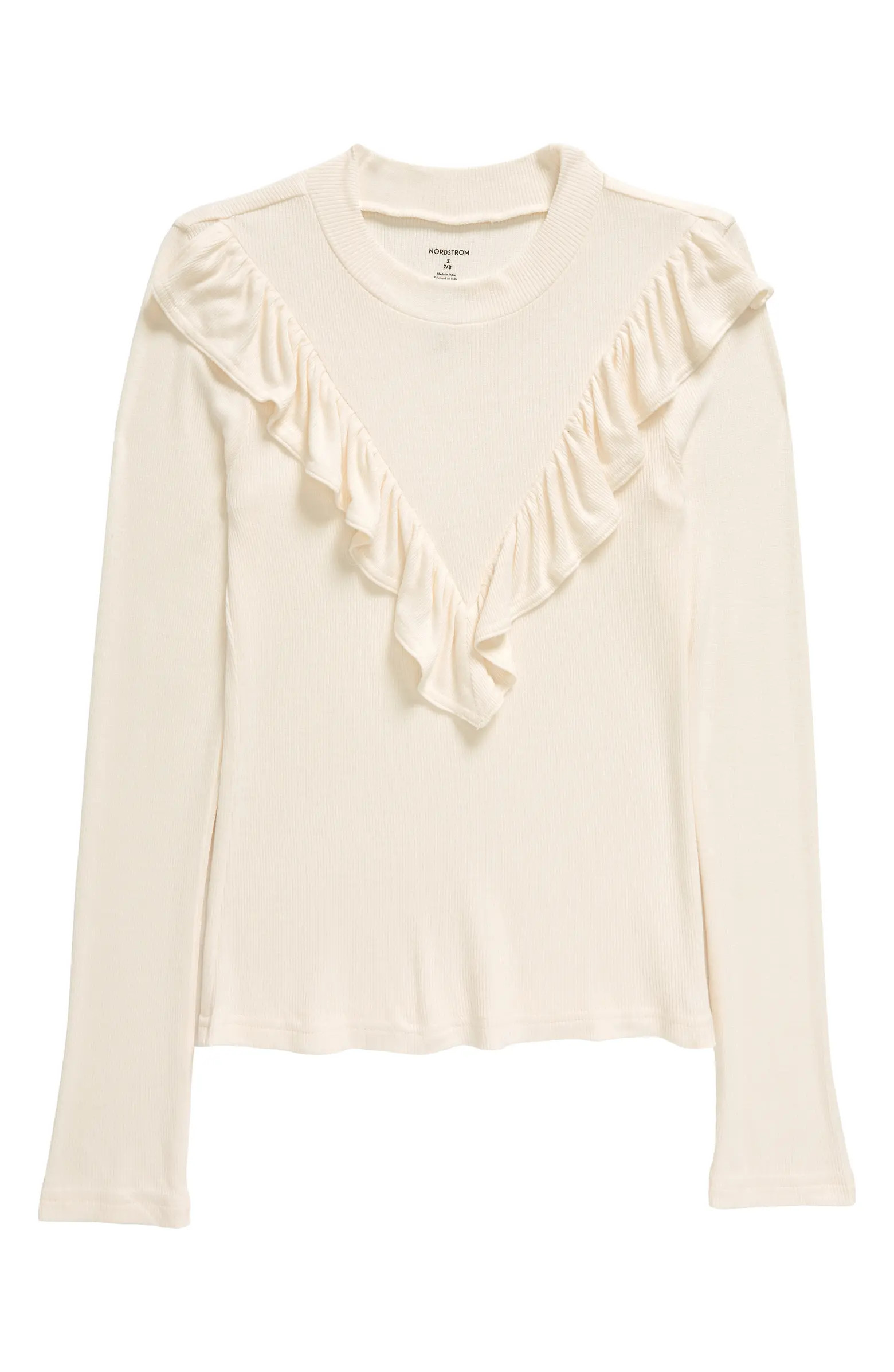 Nordstrom Kids' Long Sleeve Ruffle Top | Nordstrom | Nordstrom