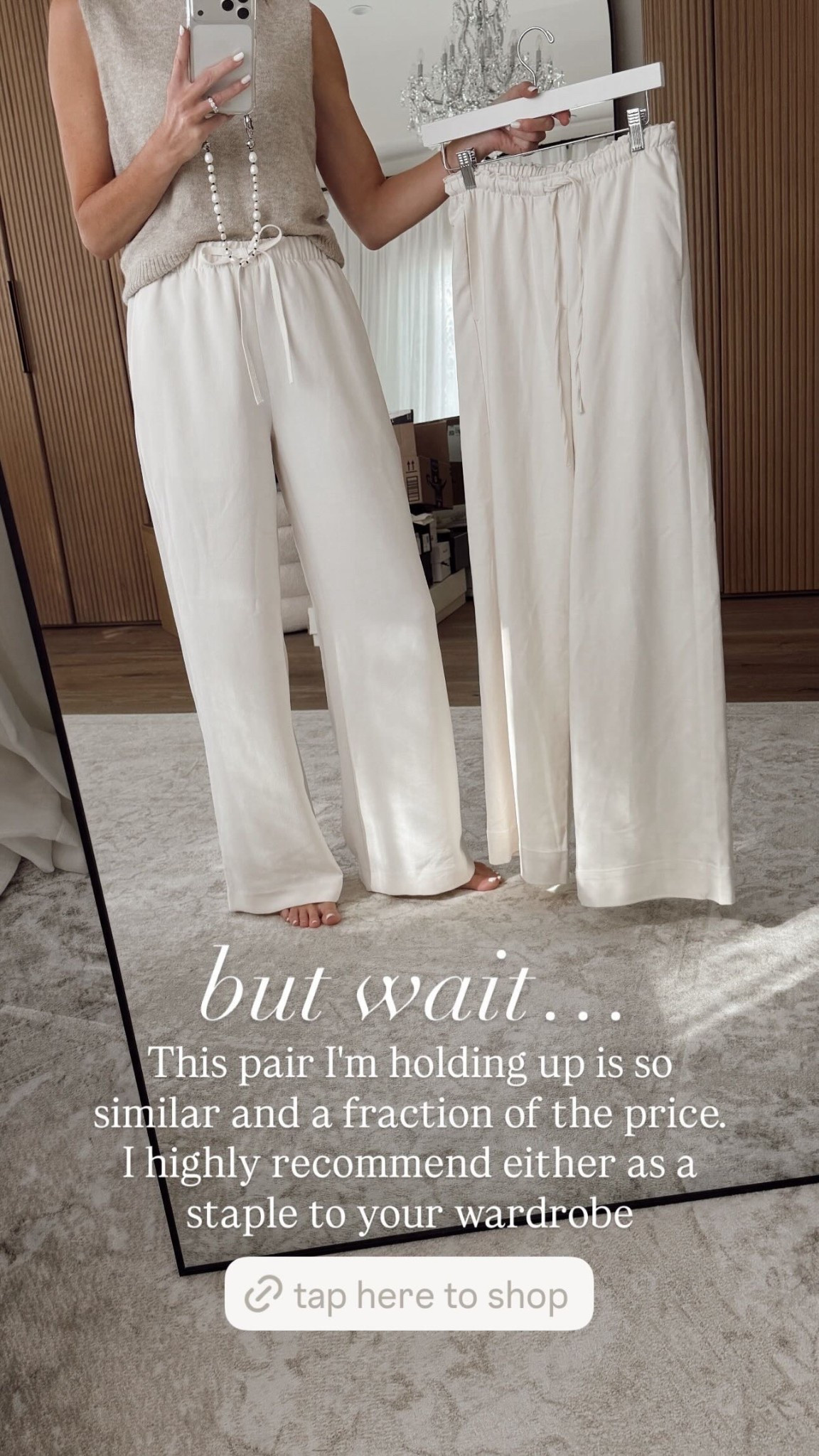 This pair I'm holding up is so similar and a fraction of the price. I highly recommend either as a staple to your wardrobe✨
I’m a size small in the Aritzia pants and a size XS in the Target ones. 

#LTKgrwm #LTKOver40 #LTKootd
