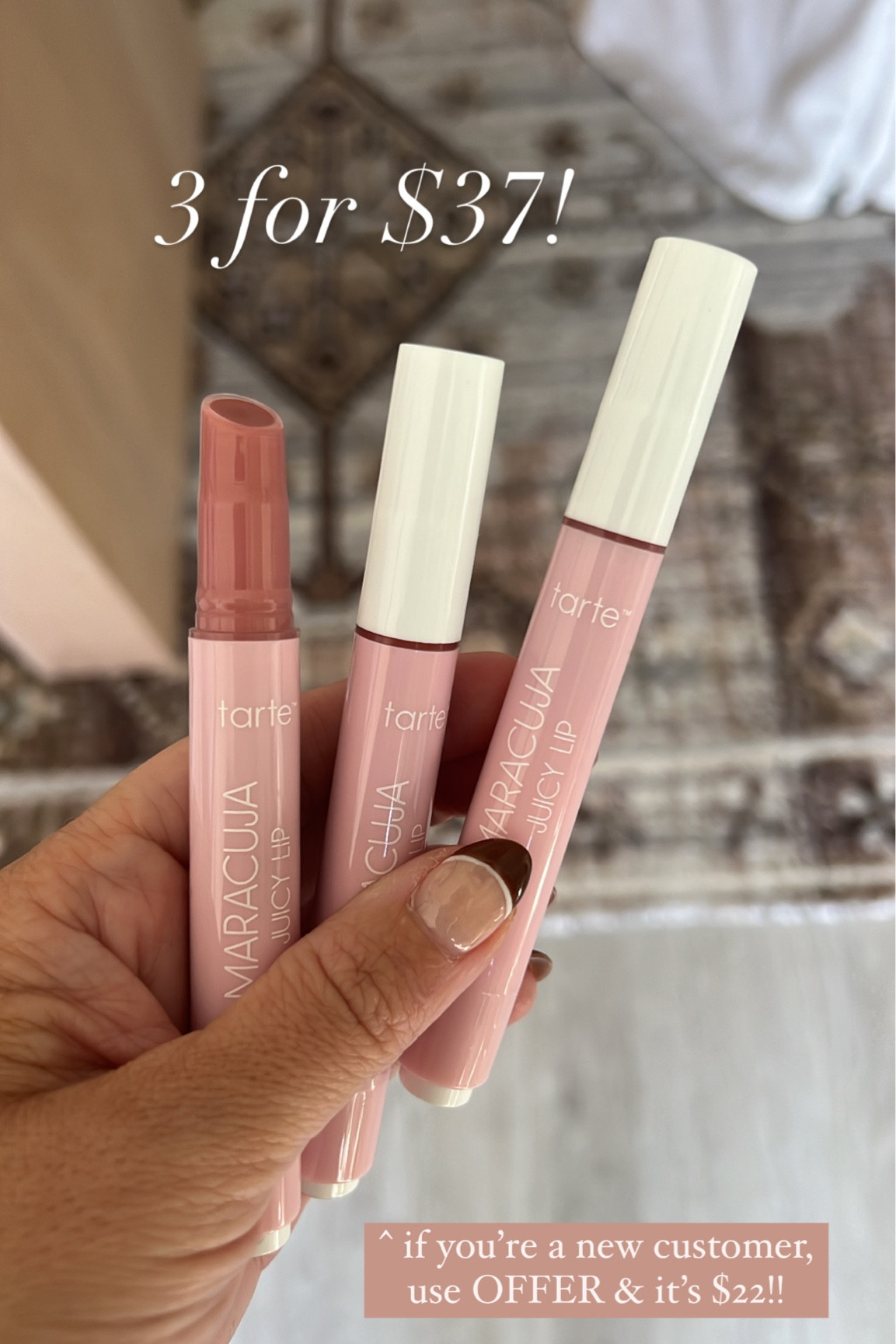 3 tarte juicy lips for $37! Use OFFER for an extra $15 off if you’re shopping from qvc for the first time // 

#LTKbeauty #LTKunder50 #LTKsalealert