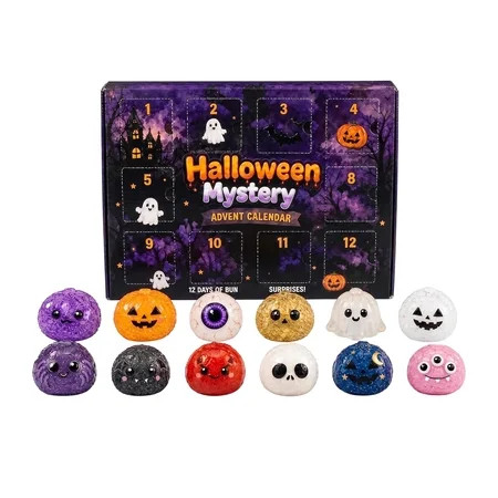 2026 Halloween Dumpling Squishies Toys - Halloween Mystery Advent Calendar, 12 Days of Spooky Bao Bun Squishyies Surprises with 12 Collectible Gifts, Stress Relief Toys for Adults | Walmart (US)