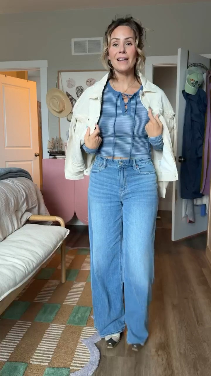 The kind of jeans you put on once…and suddenly nothing else in your closet compares 🤭👖

American Eagle just gets it comfy, flattering, and actually made for real life (not just standing still in a mirror lol).

I linked my exact pair + a few other favorites I’ve been reaching for on repeat 🫶🏼

If you’ve been on the hunt for your “these just FIT right” jeans…this is your sign.

Use code claireAE25 for 25% off sitewide (valid 3/28–3/30, US only, stackable — exclusions apply)

@AmericanEagle #AEjeans #AEpartner #LTKstyle #EverydayStyle #MomStyle #ConfidenceInDenim