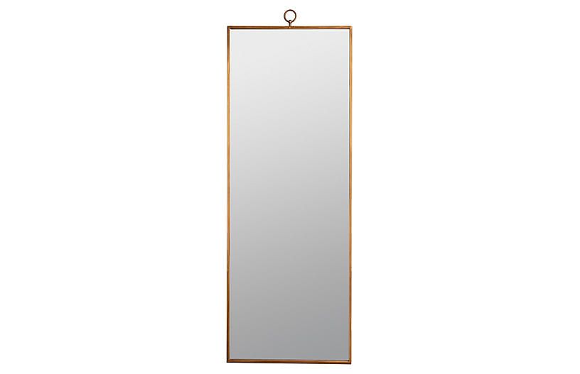 Leona Leaning Floor Mirror, Gold | One Kings Lane