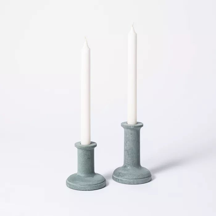 3.5" x 3.5" Soapstone Taper Candle Holder Gray - Threshold™ designed with Studio McGee | Target