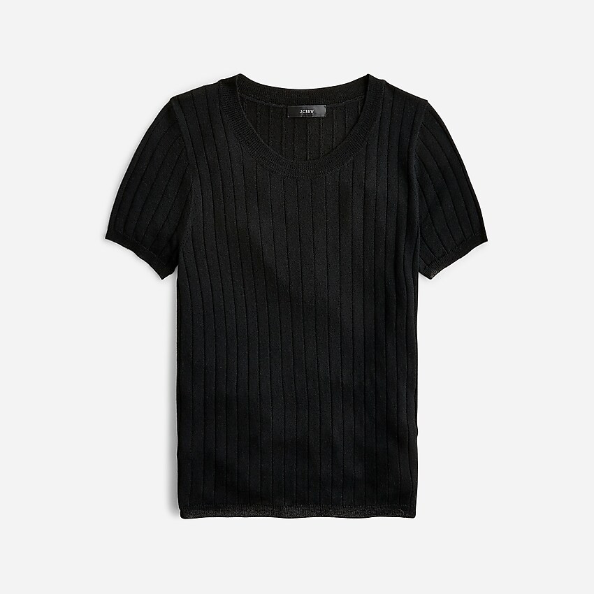 Silk-cashmere cropped T-shirt | J. Crew US