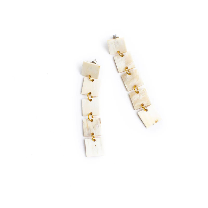 Natural Square Drop Earrings | Sunshine Tienda