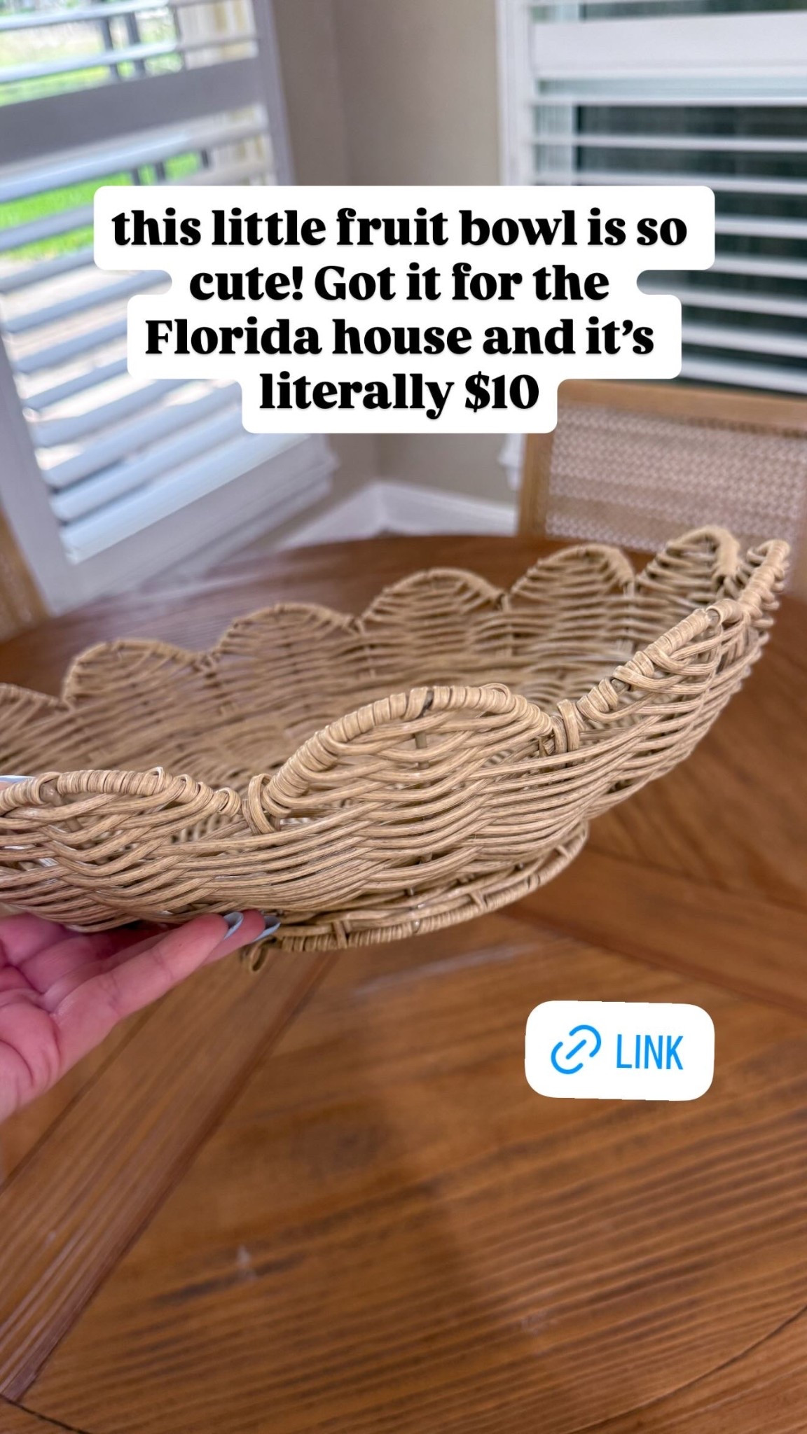 this little fruit bowl is so cute! Got it for the Florida house and it’s literally $10