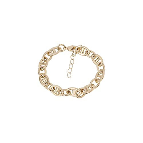 Amazon Essentials 14K Gold Plated Mariner Link Bracelet, Yellow Gold | Amazon (US)