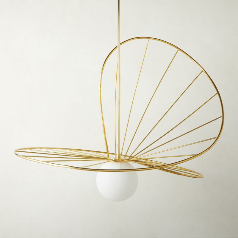 Libra Architectural Polished Brass Modern Chandelier | CB2 | CB2