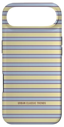 Cute Yellow Blue Brown Minimalist Horizontal Striped Pattern Case for iPhone Air | Amazon (US)