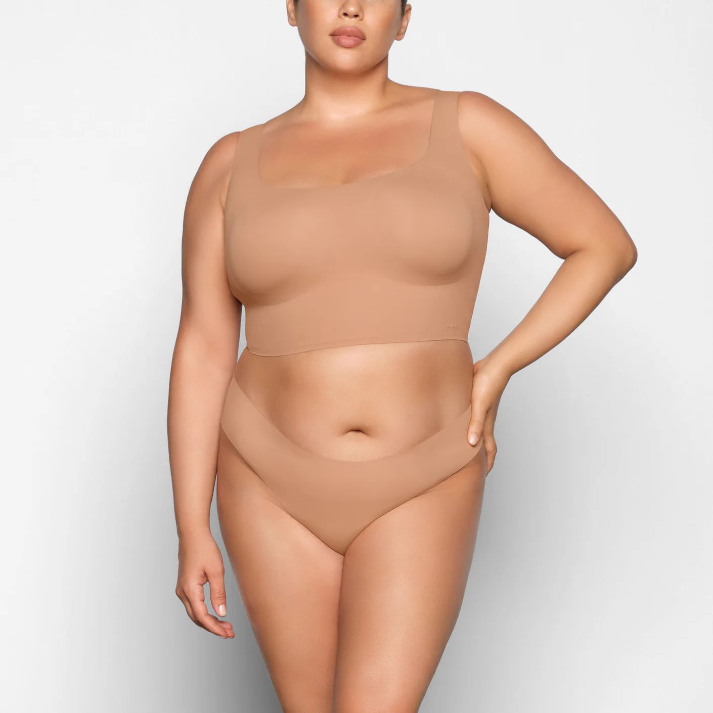 Naked Scoop Tank Bra - Ochre | SKIMS | SKIMS (US)