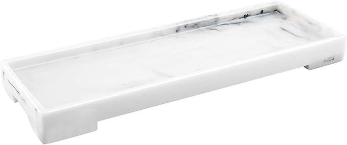 Luxspire Bathroom Vanity Tray, Resin Toilet Tank Tray, Kitchen Sink Trays, 11" x 4" Rectangle Bat... | Amazon (US)