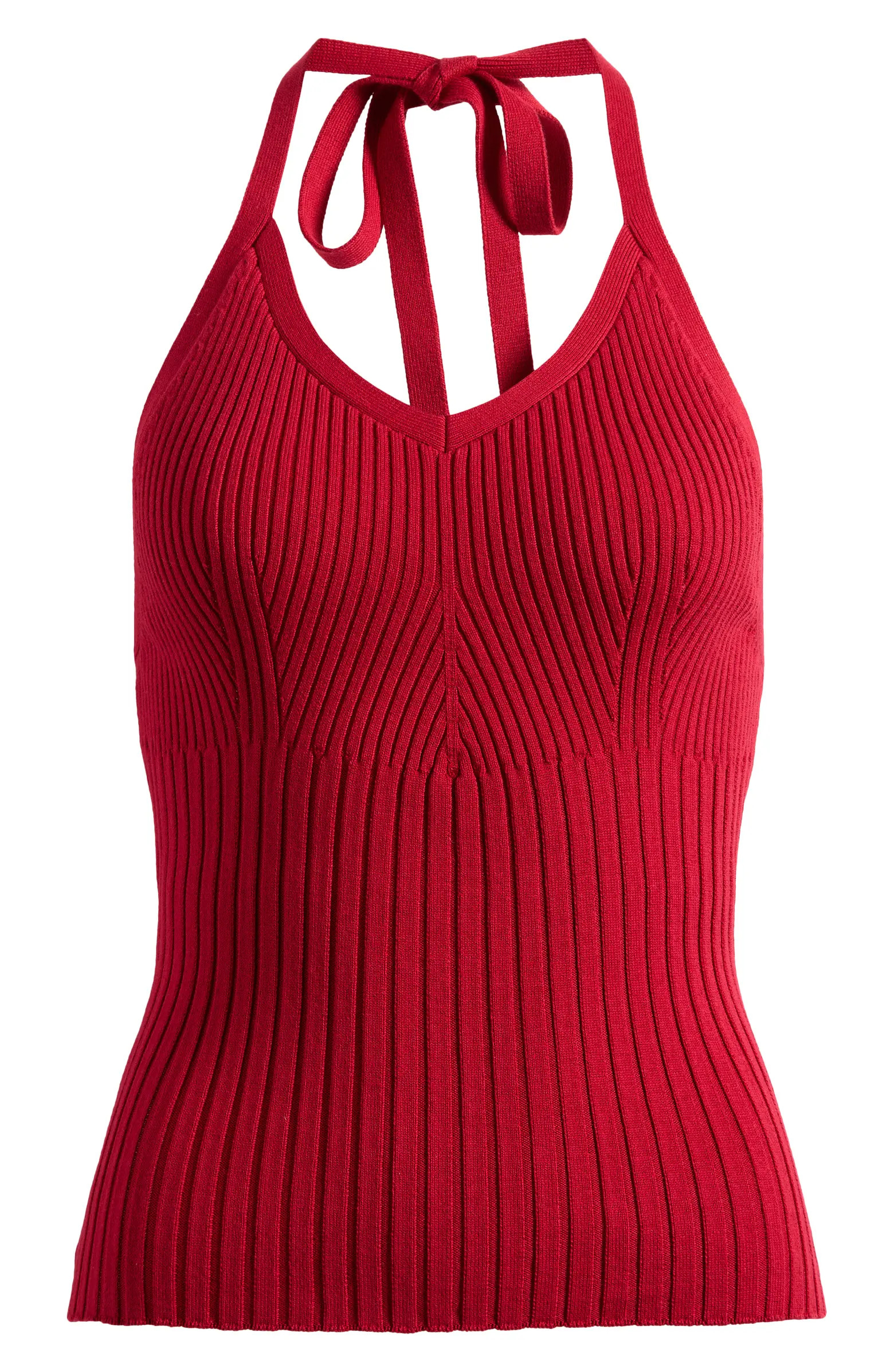 Delia Rib Halter Top | Nordstrom