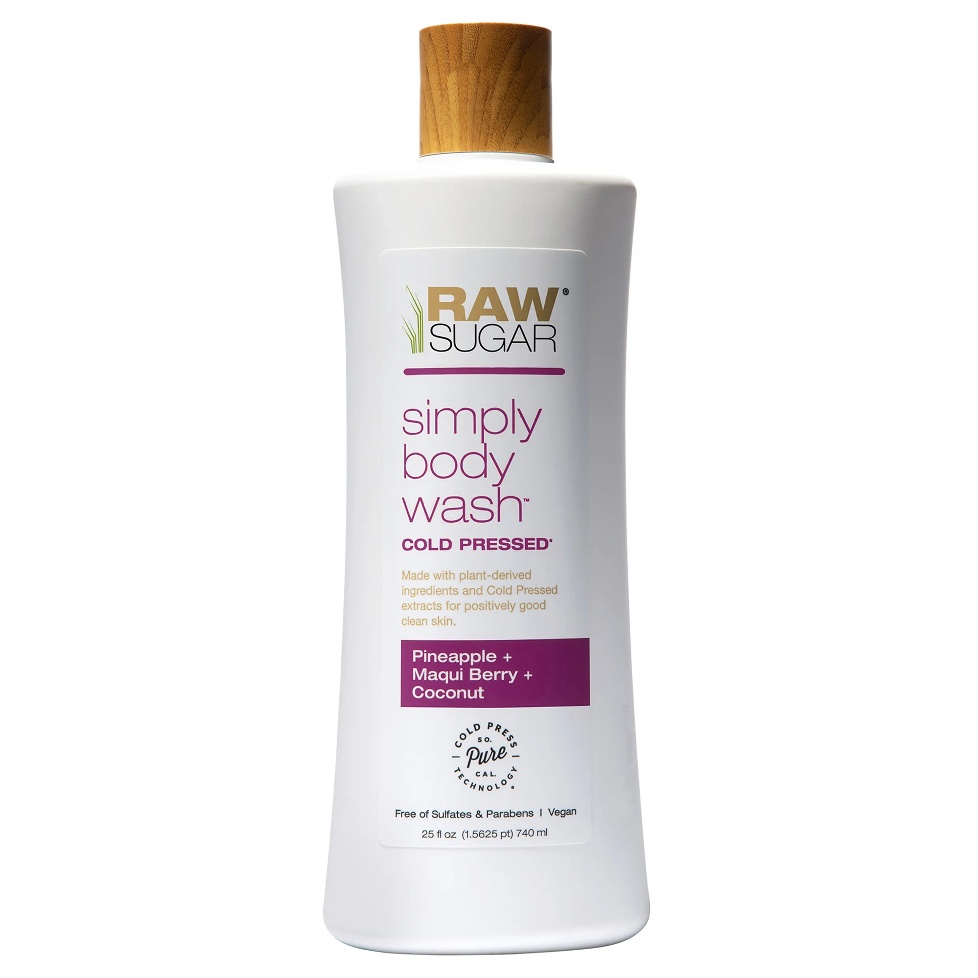 Raw Sugar Simply Body Wash, Pineapple + Maqui Berry + Coconut, 25 fl oz | Walmart (US)