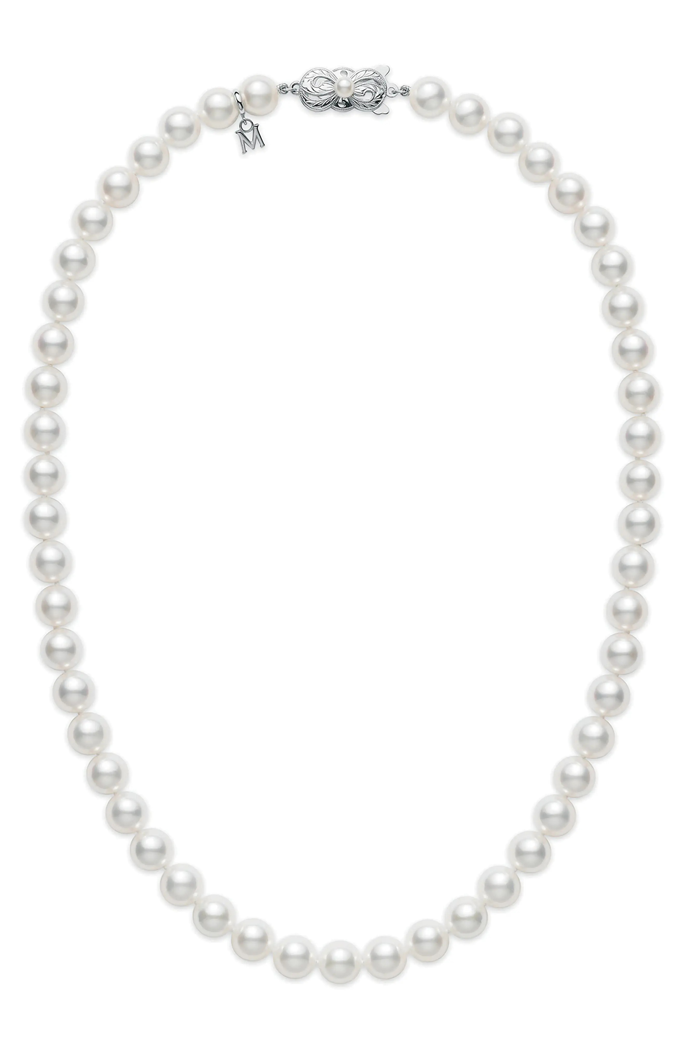 Mikimoto Essential Elements Akoya Cultured Pearl Necklace at Nordstrom, Size 18 | Nordstrom