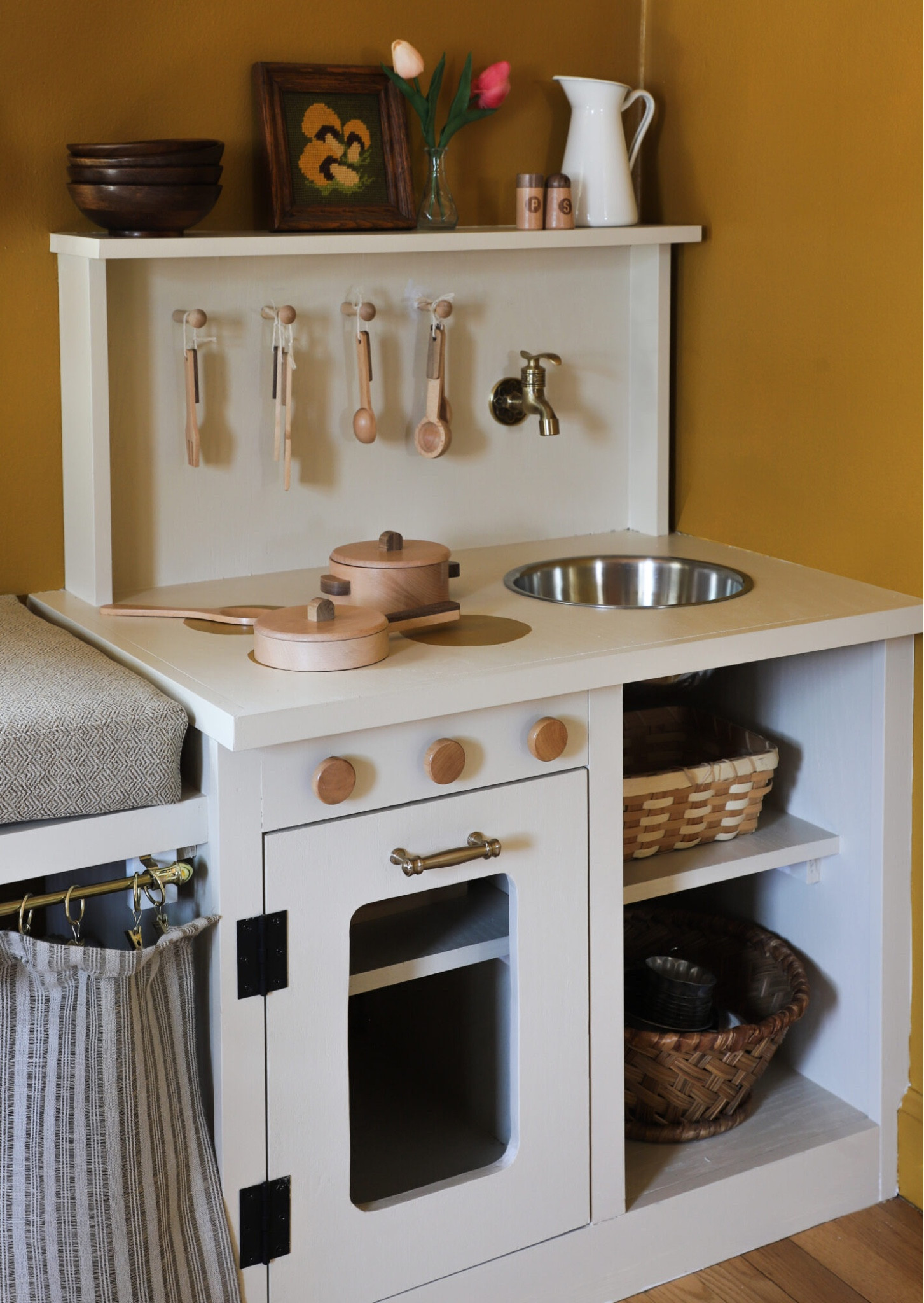 Why buy a play kitchen, when you can build and create one?! Below are all the details that make this DIY kitchen so special.   

Room Makeover, as seen on Makeover by Monday, Season 2, Episode 2

#LTKhome