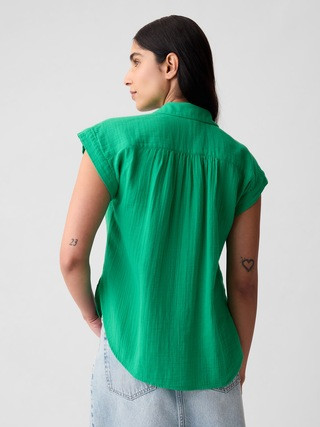 Crinkle Gauze Shirt | Gap (US)