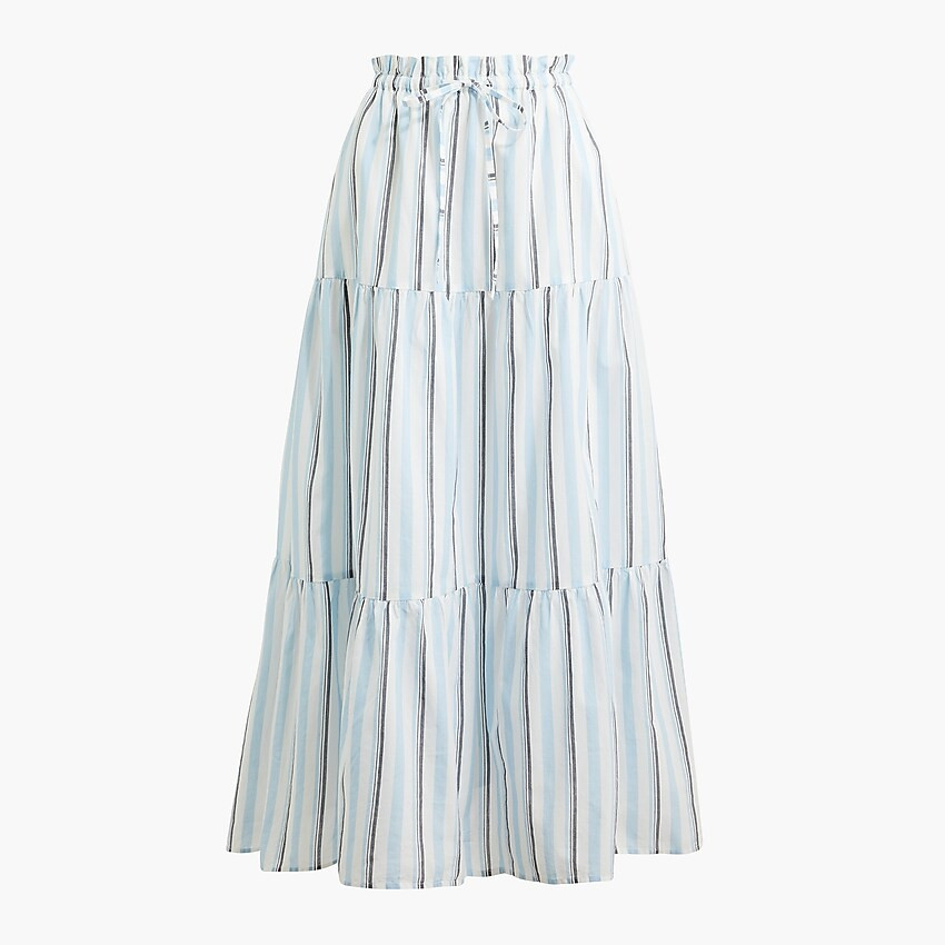 Paper-bag tiered midi skirt | J.Crew Factory