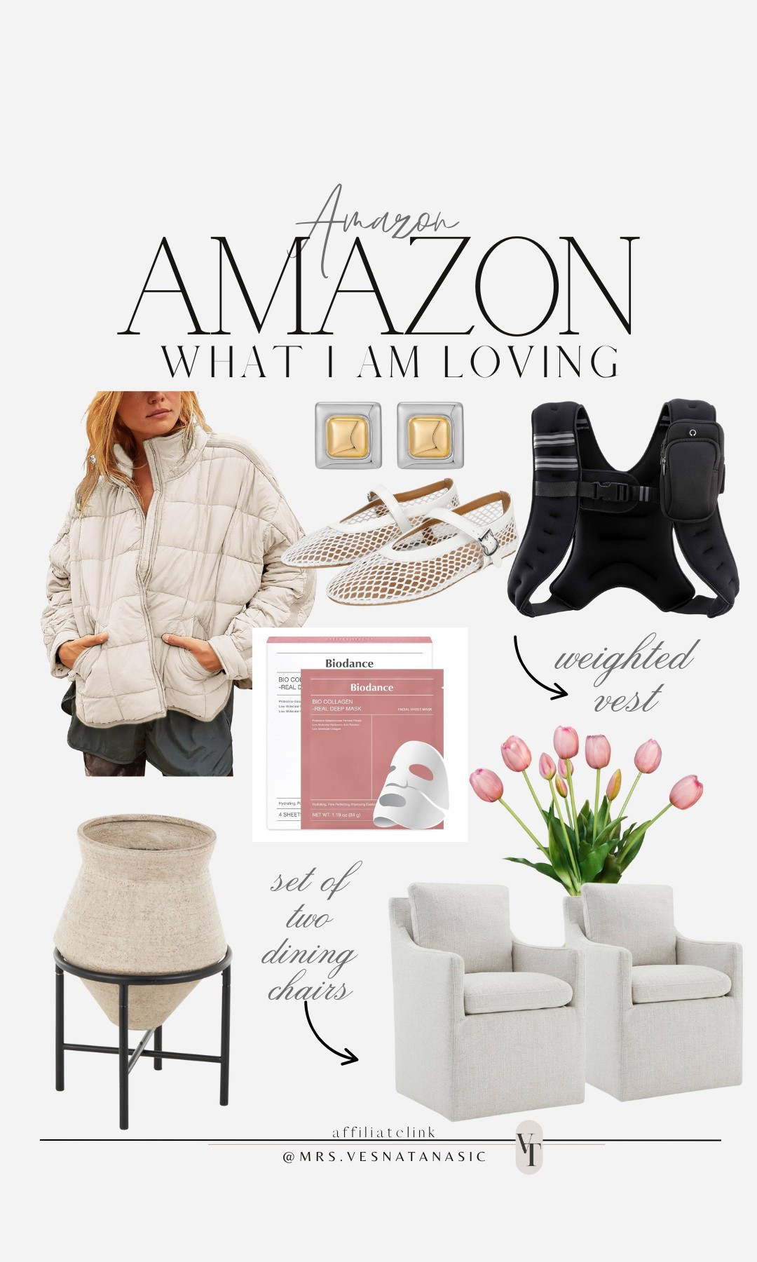 What I am loving from Amazon! Ordered myself this weighted vest for walks and my upholstered dining chairs are such a good price! @amazon @amazonhome @amazonfashion #amazonfashion #founditonamazon #amazonhome #amazon #amazondeals #springhome #jacket #weightedvest 

#LTKFindsUnder100 #LTKHome #LTKStyleTip