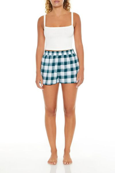 Plaid Pajama Boxer Shorts | Forever 21