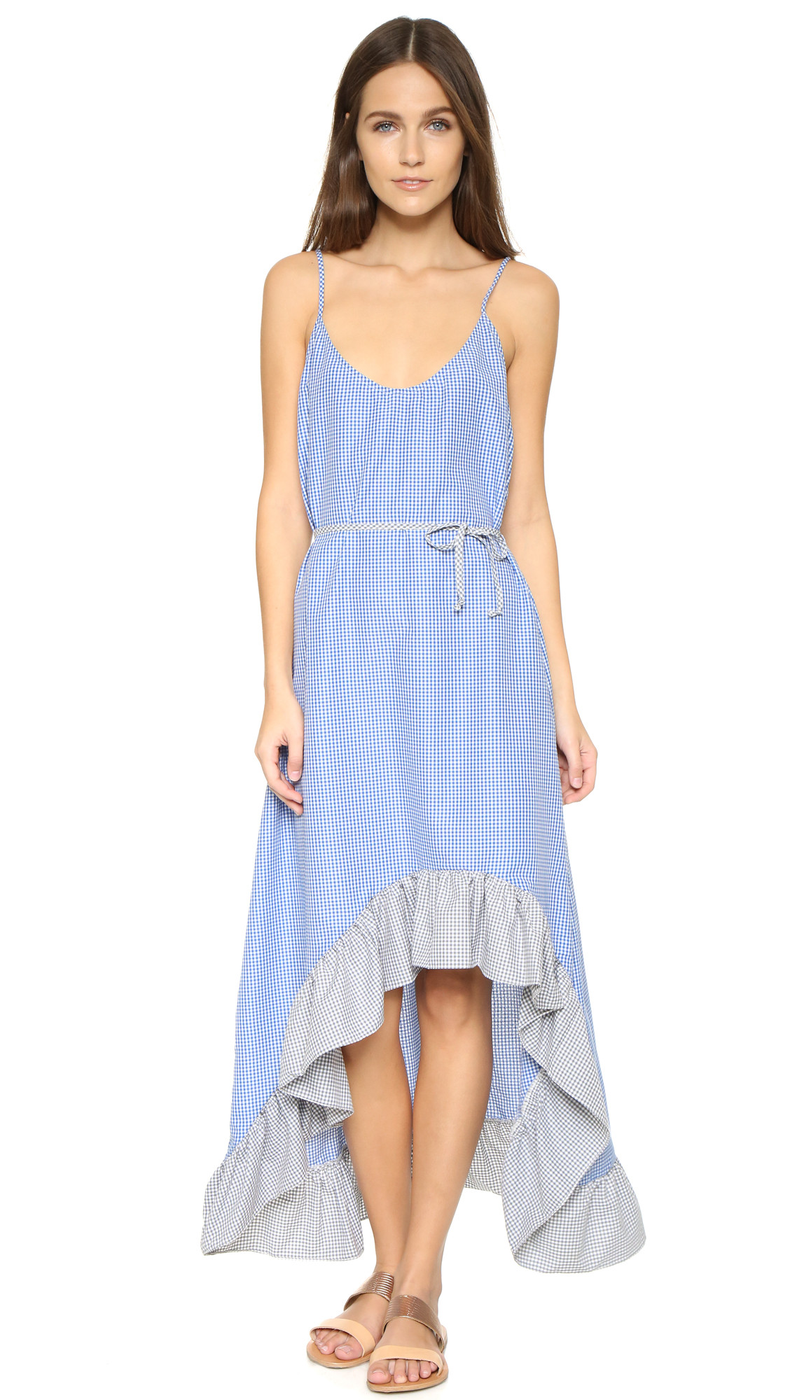 Thayer Wild One Maxi Cover Up Dress - Navy/Black Gingham | Shopbop