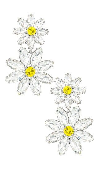 Marguerite Crystal Earrings in Summer White | Revolve Clothing (Global)