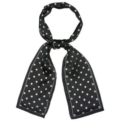 INSPIRE CHIC Women's Lovely Polka Dot Pattern Hair Band Neck Wraps 38.5x3.5 inches(LxW) Black Small Dot | Target