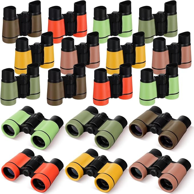 6 Pack Kid Binoculars Shockproof Mini Compact Binoculars Toys for Girls Boys Small Folding Telesc... | Amazon (US)