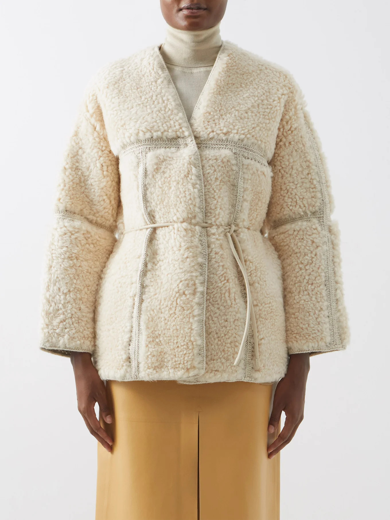 Kaleidoscope panelled shearling jacket | Zimmermann | Matches (UK)