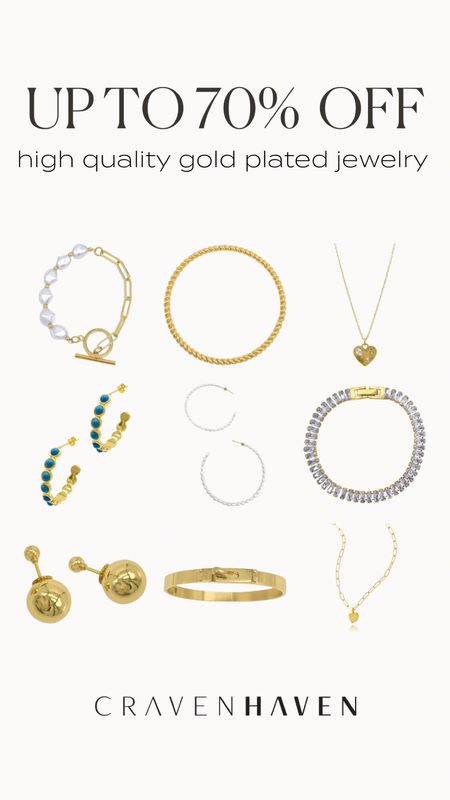 Adornia jewelry discounted over 70%! Love this water-sage gold plated jewelry for summer. On trend earrings, bracelets and necklaces.

#LTKFind #LTKGiftGuide #LTKsalealert
