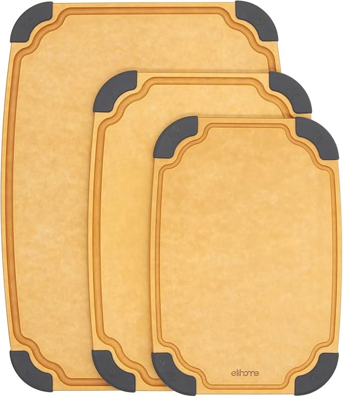 Essential Series 3-in-1 Cutting Board Set, Knife Friendly, Dishwasher Safe, Juice Groove, Reversi... | Amazon (US)