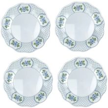 Scalloped Blue Hydrangea Dinner Melamine Plates (Set of 4) | Sea Marie Designs