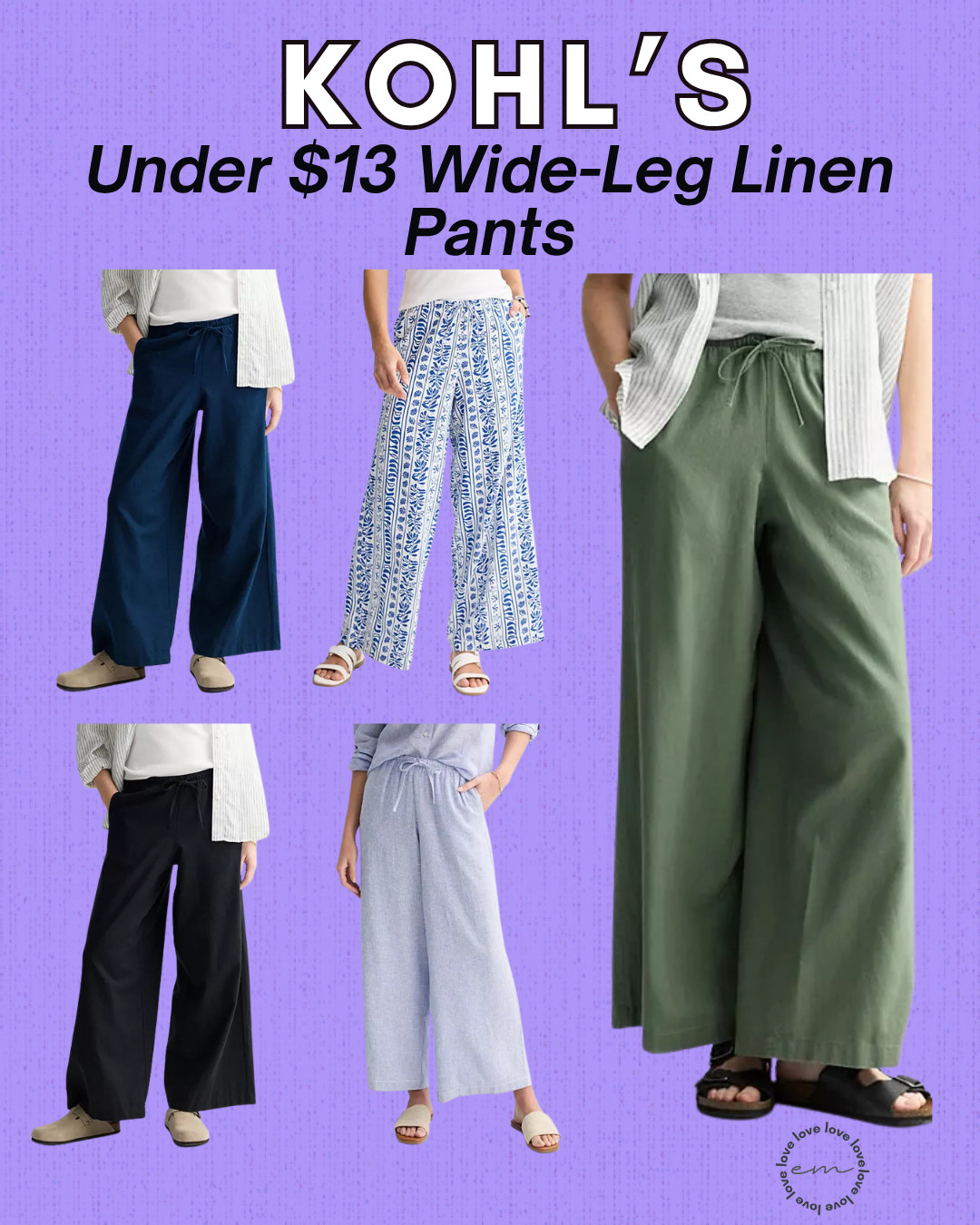 What can go wrong with linen pants, right?!! Found these at Kohl's for a great price. Hurry!! Sizes are flying out the shelves! 

#LinenPants #WardrobeEssentials #OutfitInspo #WideLegPants 

 #LTKSaleAlert