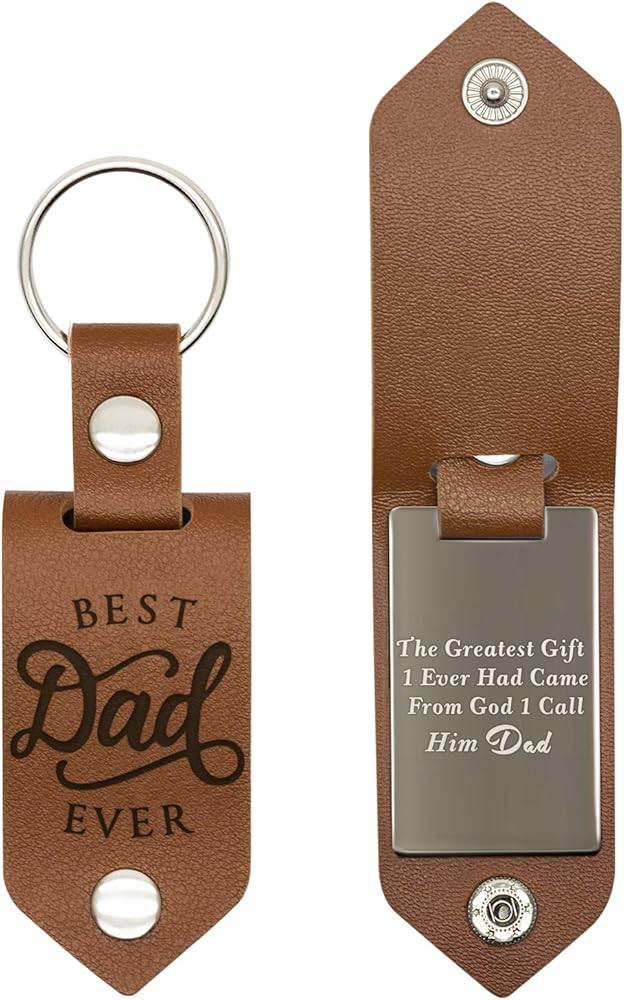 Personalized Leather Keychain Engraved Keychain for Men Dad Husband Boyfriend Leather Keychain Hi... | Amazon (US)