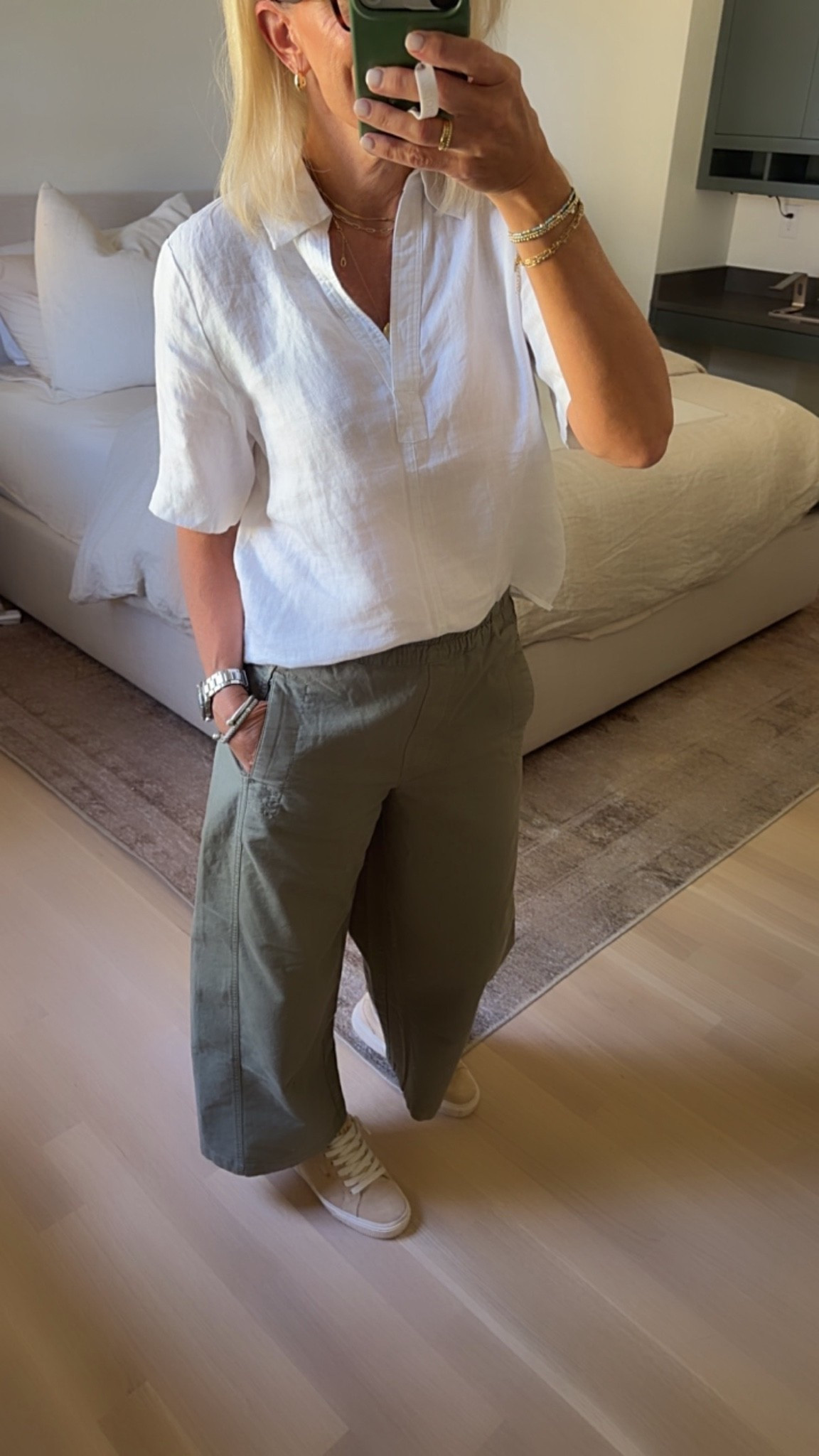 OOTD
top - linen small
Pants - cotton wearing small 
Sneakers - size up 1/2 size

#LTKgrwm #LTKdayinmylife #LTKOver40