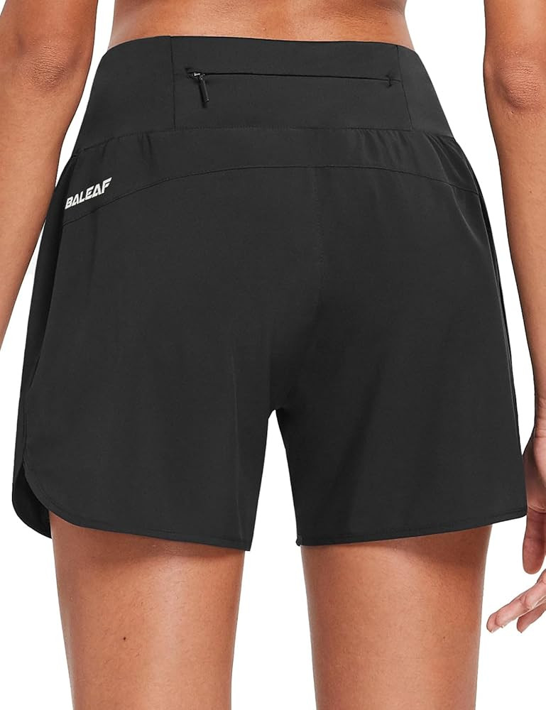 baleaf Women's 5" Workout Shorts Gym Running Shorts Athletic with Liner High Waistband Quick Dry ... | Amazon (US)