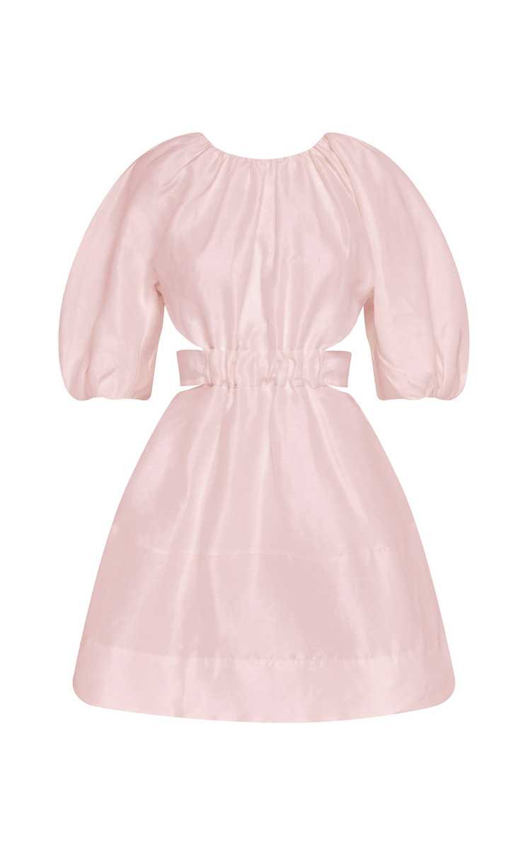 Psychedelia Cutout Linen-Blend Mini Dress | Moda Operandi (Global)