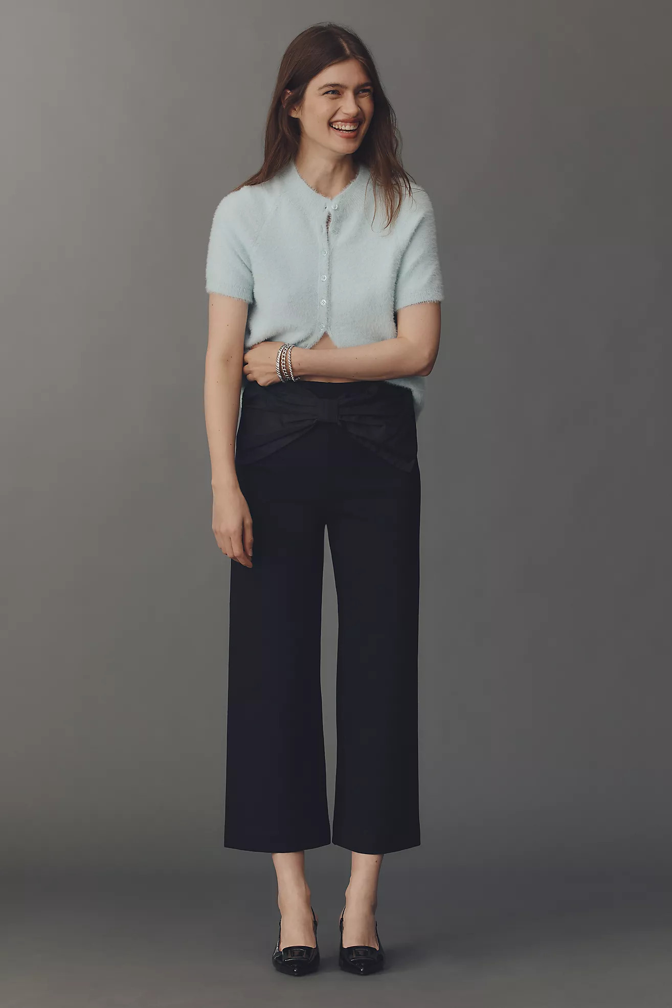 The Colette Crop Bow-Waist Pants by Maeve | Anthropologie (US)