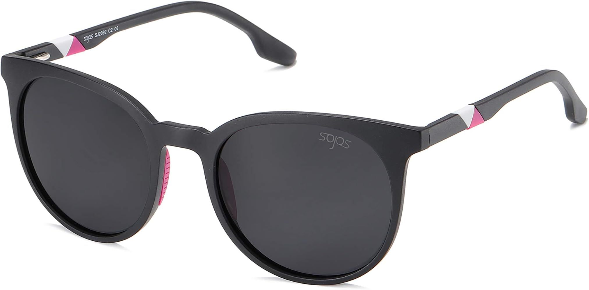 SOJOS Oversized Round Polarized Sports Sunglasses for Women Men, Ultralight TR90 Frame Sport Sung... | Amazon (US)