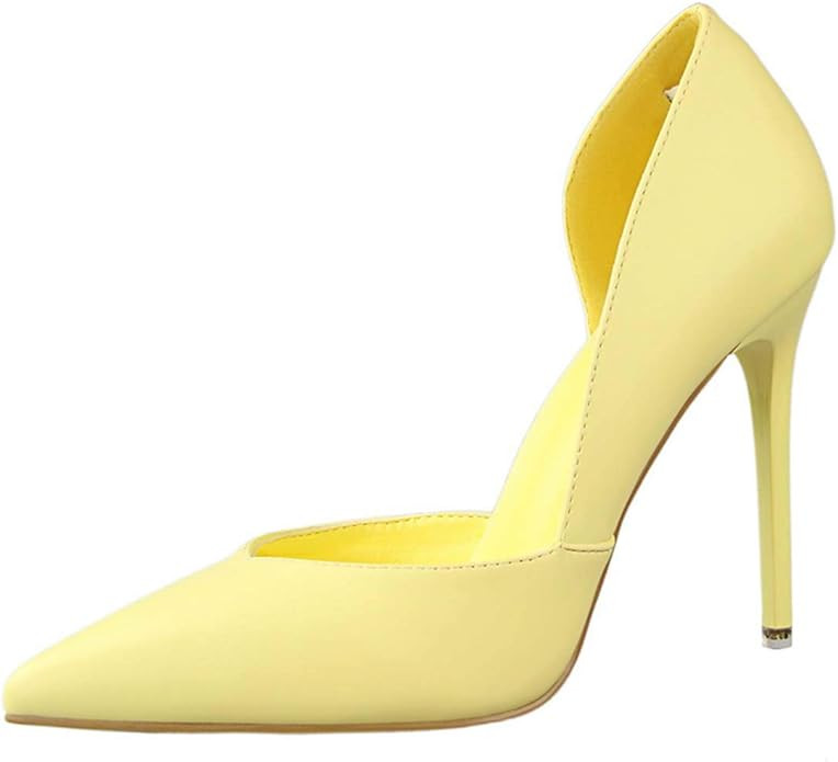 JOEupin Women's high Heels Cushioned Office Pointy Toe Stiletto Pumps Shoes | Amazon (US)