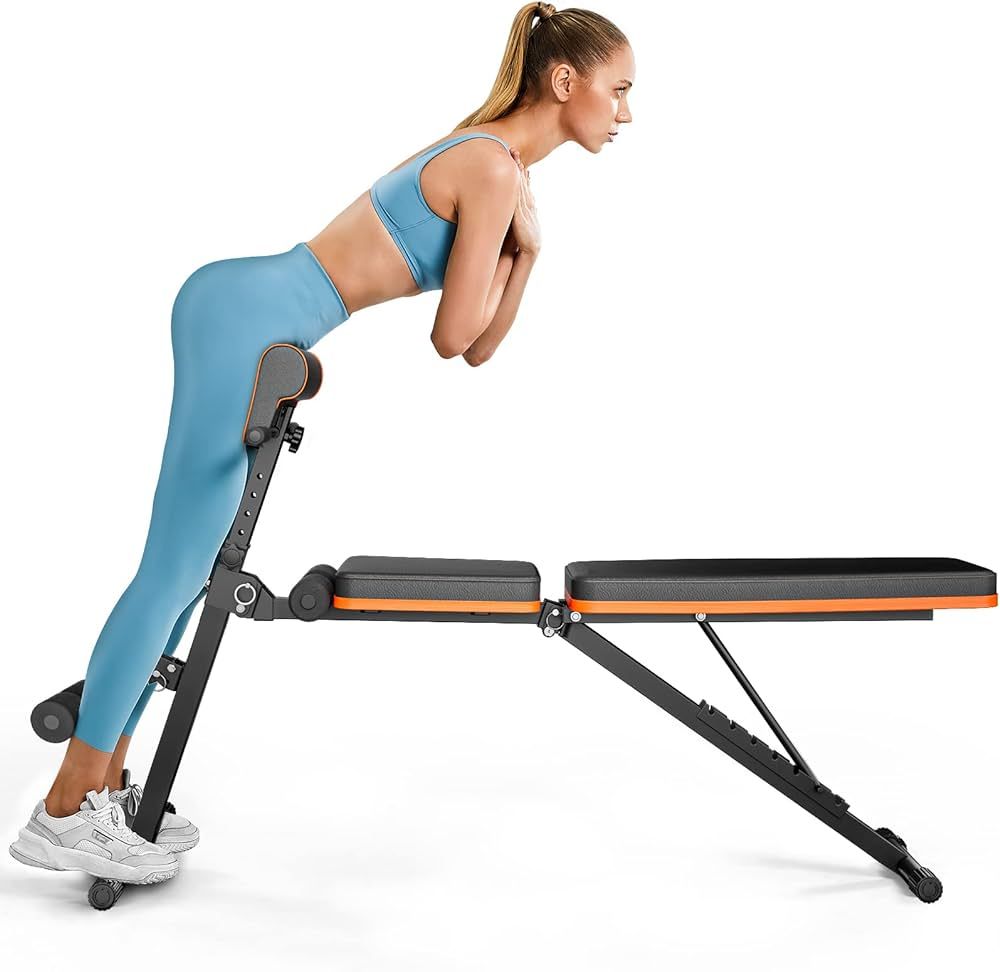 PERLECARE Adjustable Weight Bench for Full Body Workout, All-in-one Exercise Bench Supports up to... | Amazon (US)