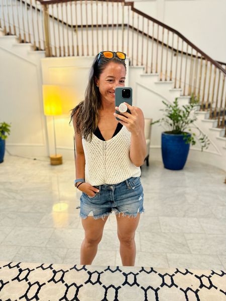 O’Neill tank
Risen shorts
Cupshe swimsuit
Birkenstocks
Maui Jim’s

Beach outfit, vacation outfit, what to pack for vacation, what I wore, swimsuit coverup, coverup, women’s jean shorts, women’s shorts, beach style, ootd, beach ootd, vacation ootd

#LTKSeasonal #LTKswim #LTKtravel